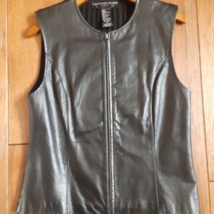 Geoffrey Beene Sport Leather Vest Size 6